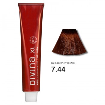 Краска для волос 7.44 Divina. XL 120ml Русый интенсивный медный