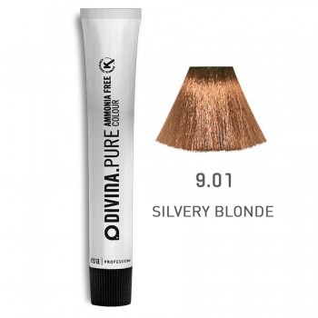 Фарба для волосся 9.01 Divina.Pure silvery blonde (темний блонд натуральний попелястий)
