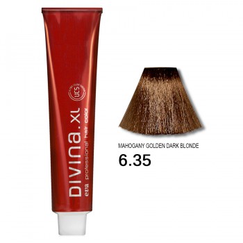 Краска для волос 6.35 Divina. XL 120ml Темно-русый золотисто-красный