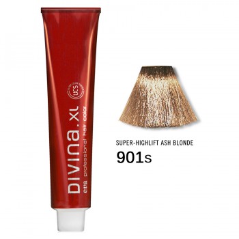 Фарба для волосся 901S Divina.XL super-highlift ash blonde (суперосвітлювач натуральний попелястий)