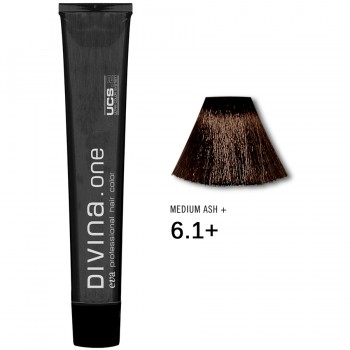 Фарба для волосся 6.1+ Divina.Оne medium ash+ (попелястий)