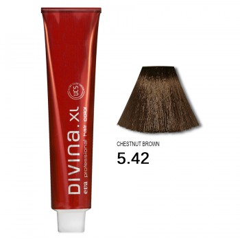 Краска для волос 5.42 Divina. XL 120ml Светлый шатен холодный медный