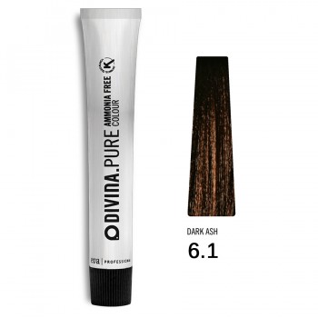 Фарба для волосся 6.1 Divina.Pure dark ash (темно-русий попелястий)