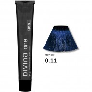 Фарба для волосся 0.11 Divina.Оne sapphire (мікстон синій інтенсивний)