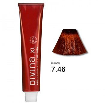 Краска для волос 7.46 Divina. XL 120ml Русый темный медно-красный