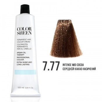 Фарба для волосся 7.77 Color Sheen середній какао насичений 100мл