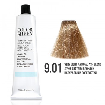 Фарба для волосся 9.01 Color Sheen дуже світлий блондин натуральний попелястий 100мл