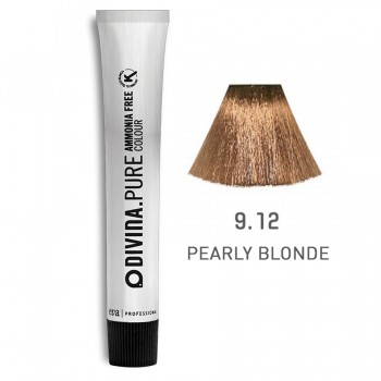 Фарба для волосся 9.12 Divina.Pure pearly blonde (темний блонд попелясто-фіолетовий)