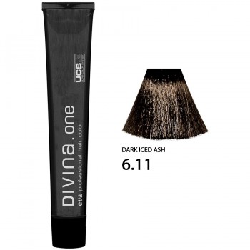 Фарба для волосся 6.11 Divina.Оne dark iced ash (темно-русий інтенсивно попелястий)