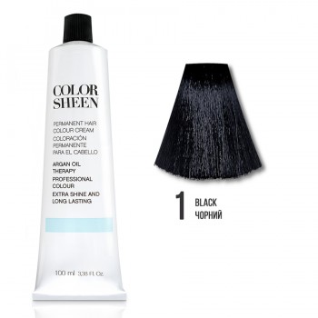 Фарба для волосся 1 Color Sheen чорний 100мл