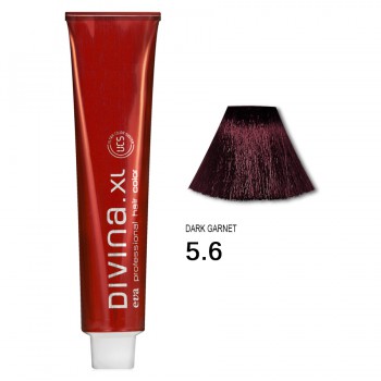 Фарба для волосся 5.6 Divina.XL dark garnet (світлий шатен темно-червоний)