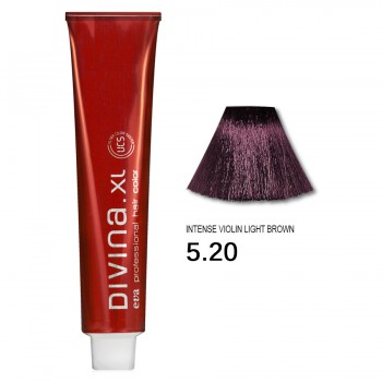 Фарба для волосся 5.20 Divina.XL intense violin light brown (світлий фіолетовий шатен)