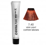 Фарба для волосся 7.40 Divina.Pure very light coppery brown (русий мідний)