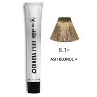 Фарба для волосся 9.1+ Divina.Pure аsh blonde+ (темний блондин попелястий для сивини)